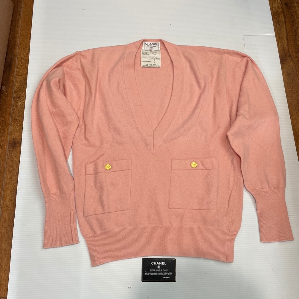 Vintage Chanel Cashmere Pullover Sweater Chanel Boutique